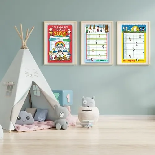 EURO PUBLISHING: Calendario Agenda Peanuts 2024 – Prodotto ufficiale – cm 29×44 - immagine 2