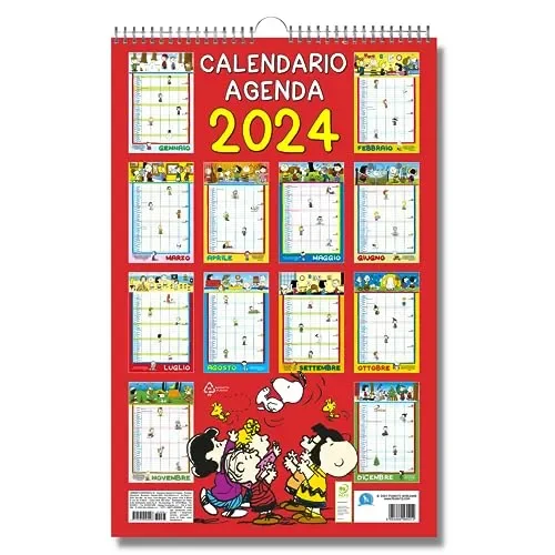 EURO PUBLISHING: Calendario Agenda Peanuts 2024 – Prodotto ufficiale – cm 29×44 - immagine 3