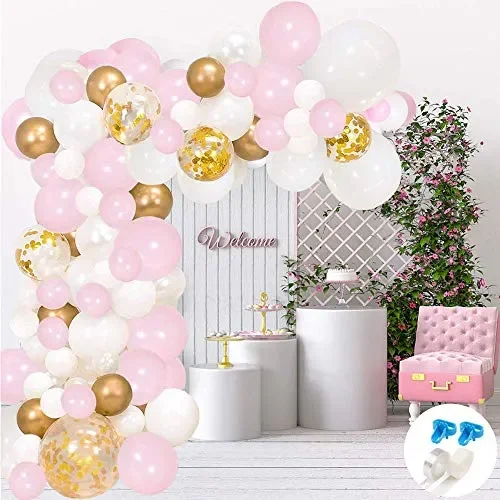 Evance 128 Pezzi Kit ghirlanda palloncino arco palloncini Rosa 128