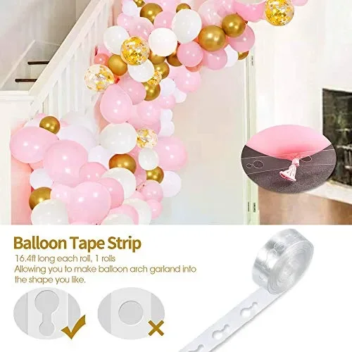 Evance 128 Pezzi Kit ghirlanda palloncino arco palloncini Rosa 128 - immagine 3