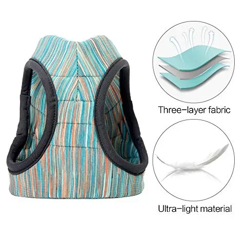 EVEL Set di Pettorina e guinzaglio per Gatti, Ultra Leggero L, Verde chiaro - immagine 2