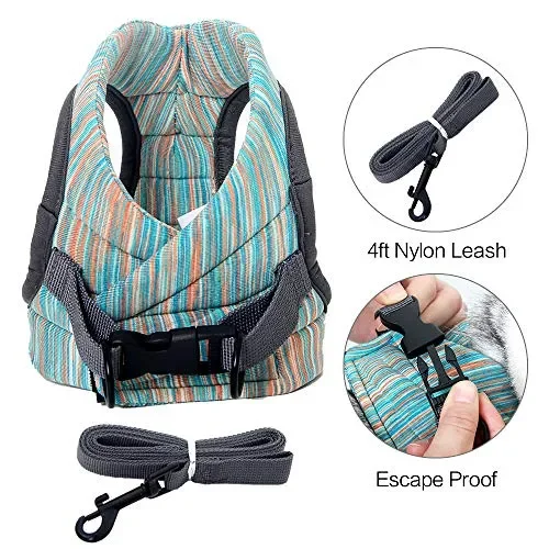 EVEL Set di Pettorina e guinzaglio per Gatti, Ultra Leggero L, Verde chiaro - immagine 3