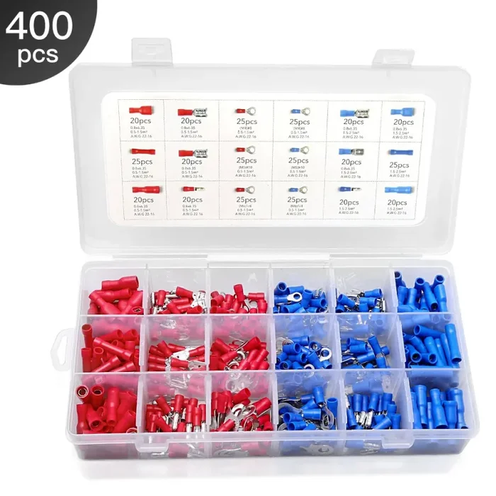 Eventronic 400 Pcs Connettori Elettrici, Spade Wire Connettore 400 pezzi