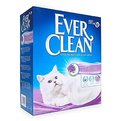 Ever Clean Lettiera Agglomerante Lavanda, 10.Litri, Profumata Lavender