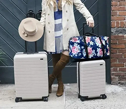 EverVanz Borsone da Viaggio a Tracolla in Poliestere e Finiture 8.rose / Blu - immagine 2