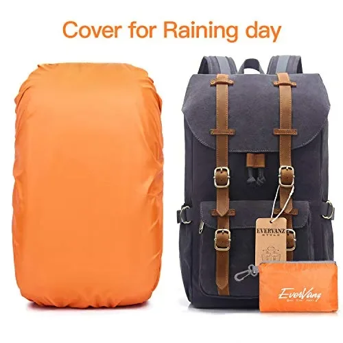 EverVanz Zaino in Tela per Computer Portatile da 15″, Borsa 1. Gris Foncé - immagine 3