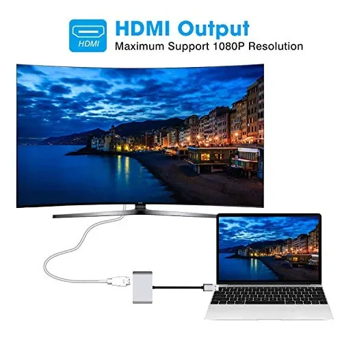 Excuty Adattatore da USB 3.0 a HDMI e VGA, Dual Display per Windows 7/8/10,… - immagine 3