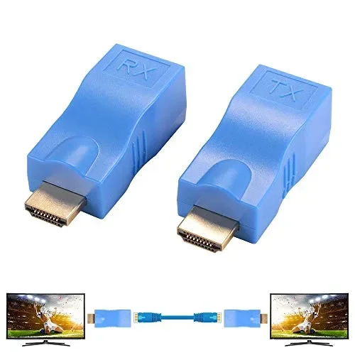 Extender HDMI, da 1080P a RJ45 Ethernet per segnale di rete… - immagine 2