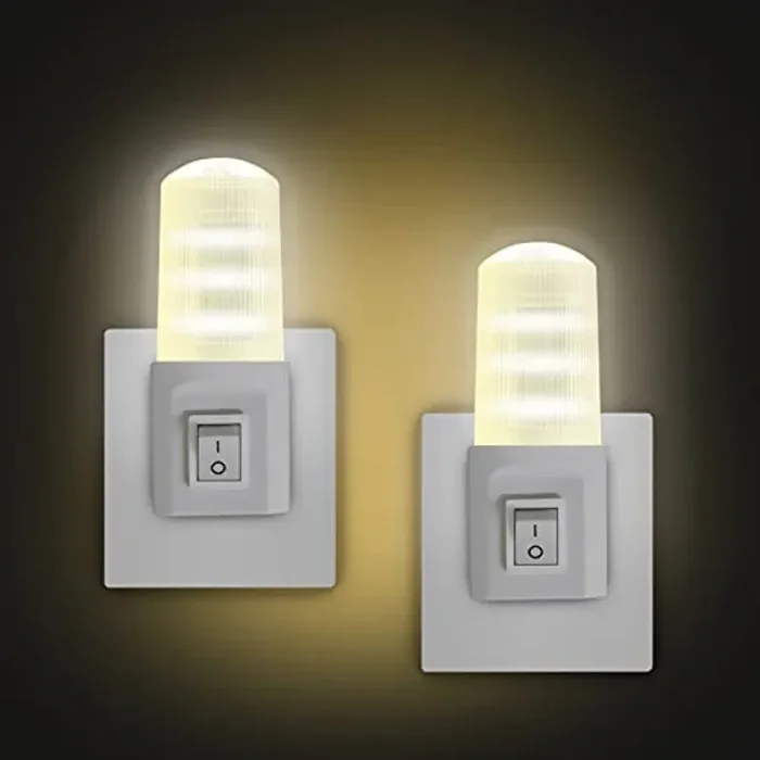 EXTRASTAR Luce Notturna LED, [2 Pezzi] Interruttore retrò Luce Notturna, Luce calda, Plug-And-Play, Luce Notturna da Presa per Camerette, Soggiorno, Corridoio, Bagno, Cucina, Scale