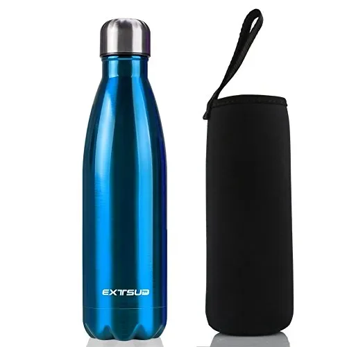 EXTSUD 500ml Bottiglia Termica Acciaio Inox Termos Bottiglietta per Blu In saldo