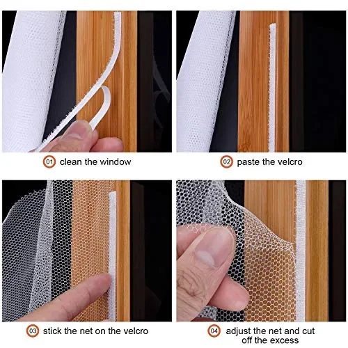 Faburo Zanzariera per Finestra con 3 pcs patch e Strumento di fissaggio Moda - immagine 2