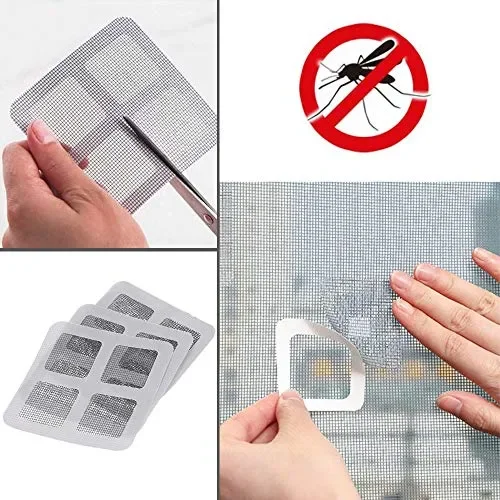 Faburo Zanzariera per Finestra con 3 pcs patch e Strumento di fissaggio Moda - immagine 3