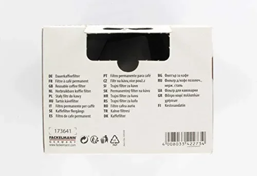 Fackelmann 42273 Filtro permanente per caffè e tè, Nero/argento, N.4 - immagine 3