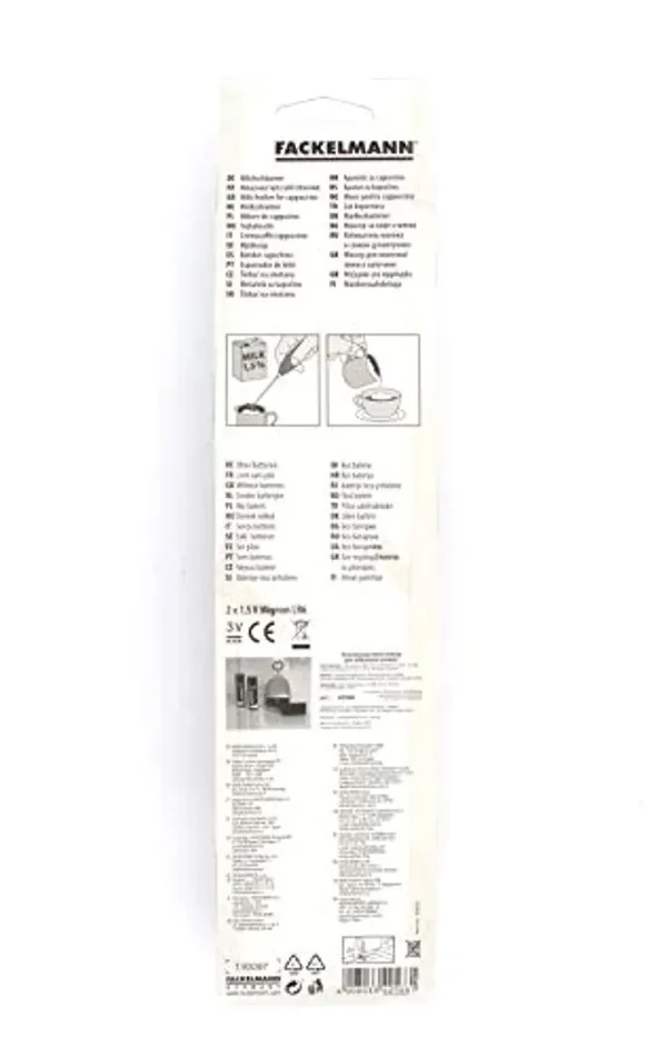 Fackelmann Boy, frullino Elettrico per Cappuccino (Batteria Non Inclusa), Metallo, Multicolore Moda - immagine 3