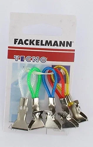 Fackelmann Set 4 Appendi Strofinacci, Plastica, Multicolore, 6 x 1.5 x 0.3 cm Vendita online - immagine 3