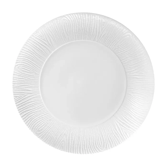 Fade Wood Piatto Piano D 27,5 Cm Bianco