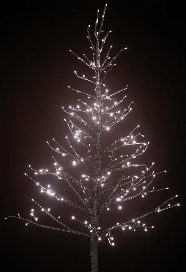 Faggio H180 cm con 270 Led e Movimento per interno Champagne - immagine 2