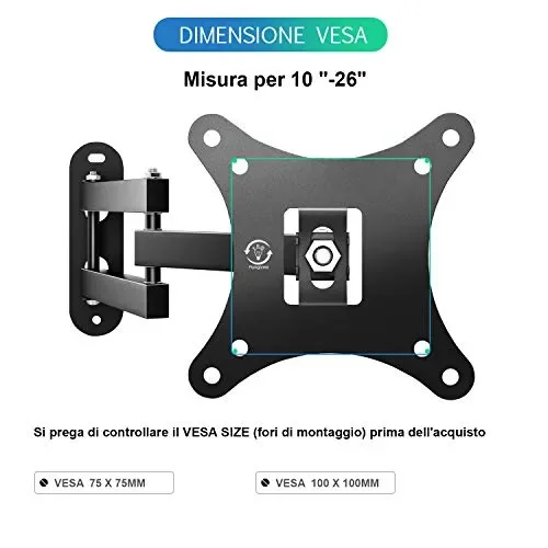 Famgizmo Inclinare Orientabile Supporto 10″-30″ Inclinabile/Girevole – Nero Sconti - immagine 2