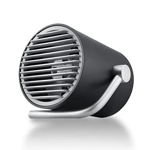 Fancii Mini Ventilatore da Tavolo USB con Turbo a Doppia Elica e Nero