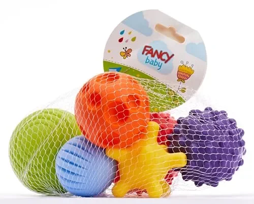 FANCY FancyBaby 6 palline sensoriali per neonati, Giochi educativi in aqua, Palla morbida, Idea regalo - immagine 3