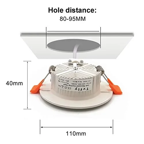 Faretti LED Incasso Dimmerabile,7W Luci da Cartongesso 5 Confezione Vendita calda - immagine 2