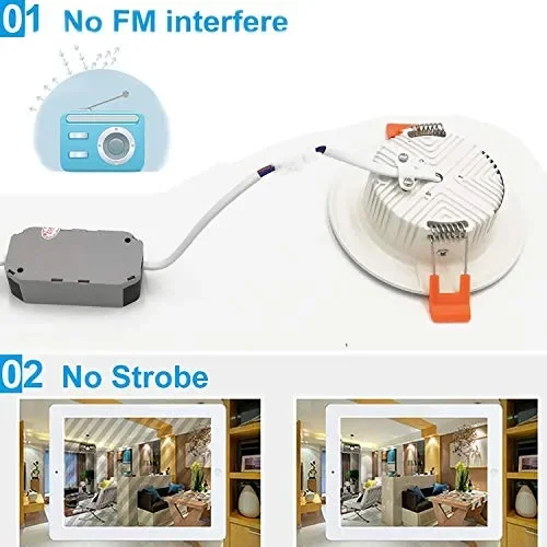 Faretti LED Incasso Dimmerabile,7W Luci da Cartongesso 5 Confezione Vendita calda - immagine 3