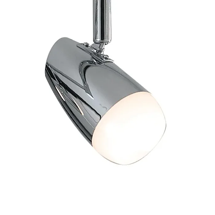 Faretti Sei Luci Spot Metallo Cromato diffusori Policarbonato Moderni Led 24 watt Luce Naturale Intec SPOT-FOREVER-6 - immagine 2