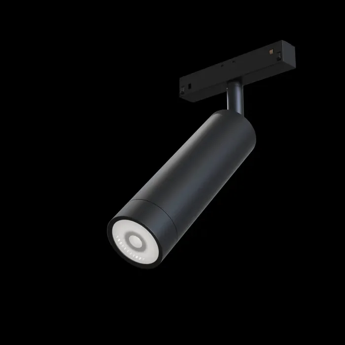 Faretto a LED per Sistema Illuminazione Binario 7W 3000K in Alluminio Focus LED Nero - immagine 2