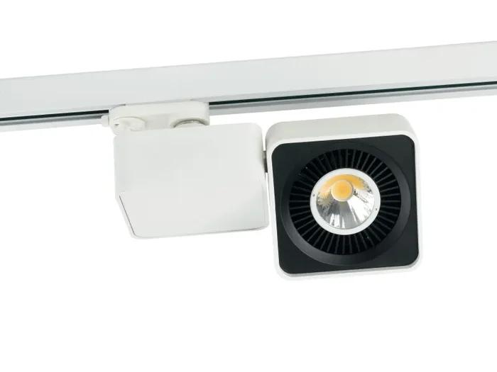 Faretto Binario Cubico Alluminio Bianco Nero Led 40 watt Luce Calda Intec LED-GATE-BINARIO-40W