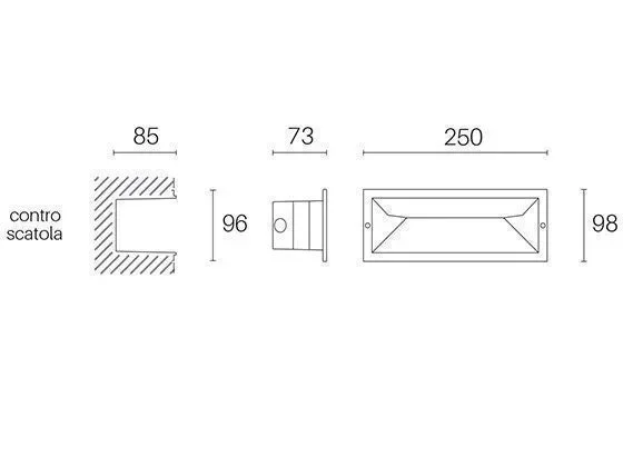 Faretto Incasso Parete da Esterno a LED 12W 3000K Sovil Bianco - immagine 2