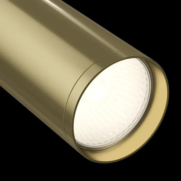 Faretto per Sistema Illuminazione Binario 50W GU10 in Alluminio Bianco e Ottone Lucido - immagine 3