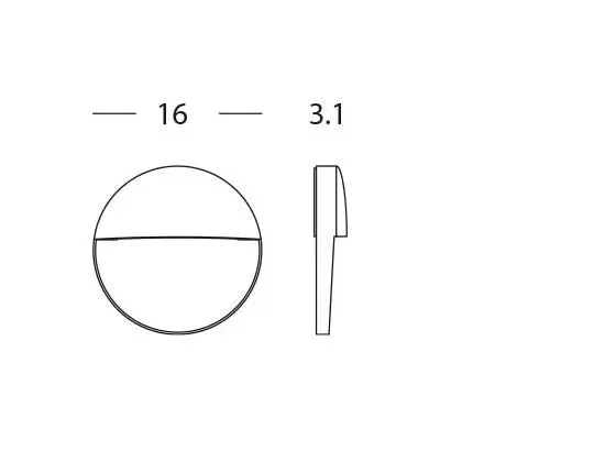Faretto Segnapassi a Semi Incasso da Esterno a LED Grande Sovil Geo Round Bianco - immagine 3