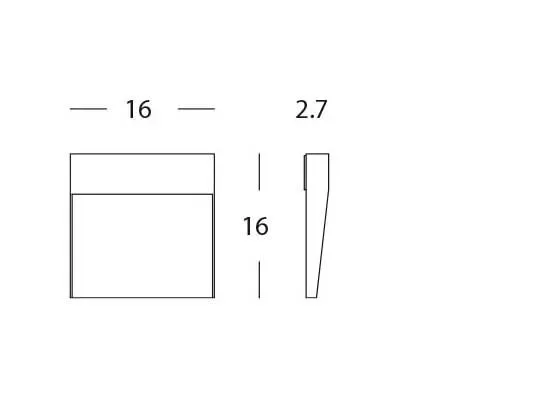 Faretto Segnapassi a Semi Incasso da Esterno a LED Grande Sovil Geo Square Marrone Sconti - immagine 3