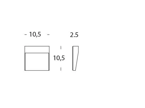 Faretto Segnapassi a Semi Incasso da Esterno a LED Piccolo Sovil Geo Square Marrone Vendita calda online - immagine 3