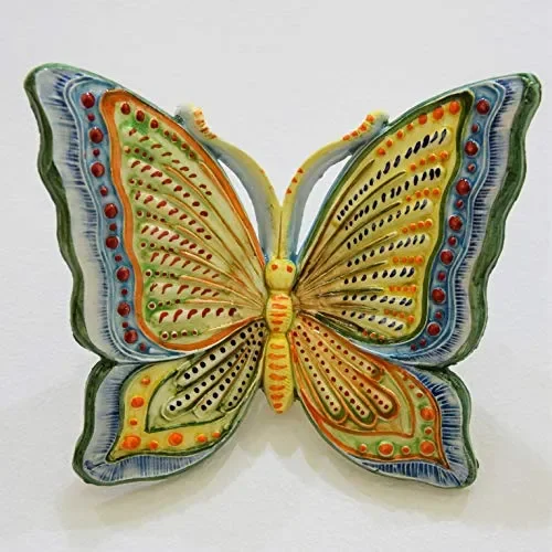 Farfalla media in ceramica dipinta a mano Vendita online