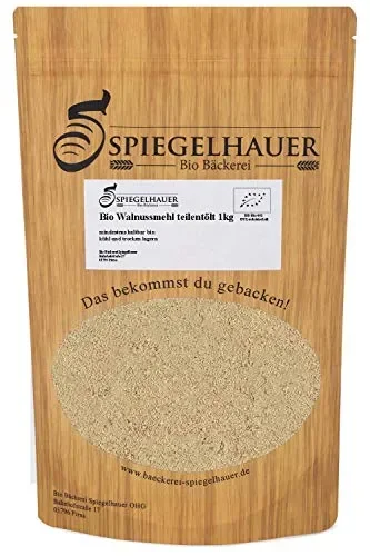 Farina di noce biologica, 1 kg, macinata finemente senza glutine, 44%… Vendita calda