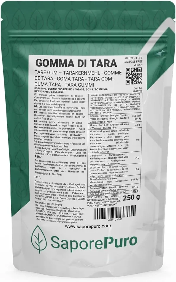FARINA DI SEMI TARA – Ideale per Gelati e Sorbetti – Pura 100% – 250gr -…