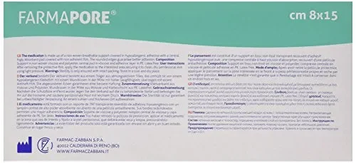 Farmac Zabban 1206310815M FarmaPORE Medicazione Adesiva in Cerotto 8 x 15 cm… - immagine 2