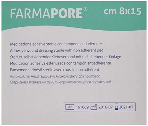 Farmac Zabban 1206310815M FarmaPORE Medicazione Adesiva in Cerotto 8 x 15 cm… - immagine 3