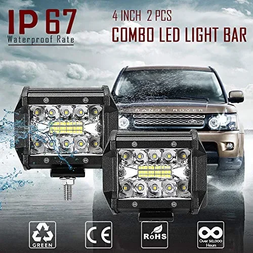 Faro da Lavoro LED 4 Pollici 60W Faretti Fendinebbia 12V 4 - immagine 3