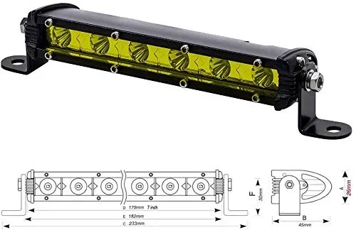 Faro da Lavoro Willpower 2pc 18cm 30W Barra LED Luci – 18CM – – Spot - immagine 2
