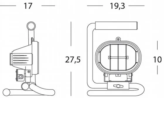 Faro Proiettore Portatile Colore Giallonero Linea Flood Sovil - immagine 2
