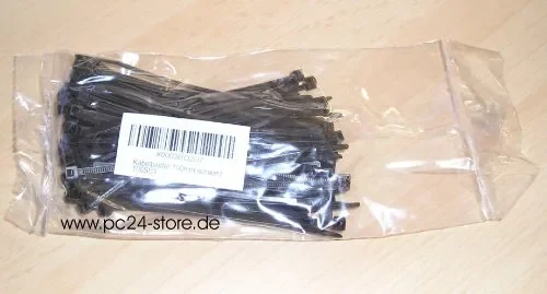 Fascette per cablaggio – Stringicavo – 100pz – 1. 100pz. 2,5 x 100mm, Nero - immagine 2