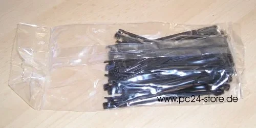 Fascette per cablaggio – Stringicavo – 100pz – 1. 100pz. 2,5 x 100mm, Nero - immagine 3
