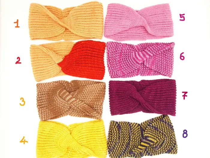 Fascia copri orecchie 100% Lana Merinos, 18 tonalità, Tintura Naturale - immagine 2