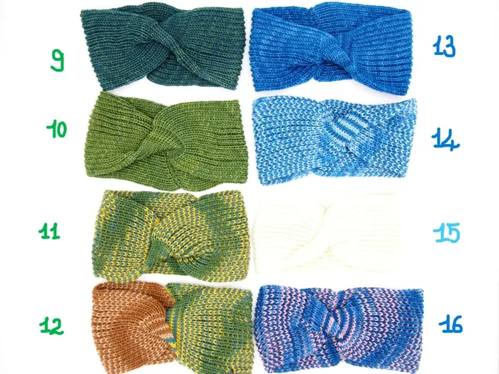 Fascia copri orecchie 100% Lana Merinos, 18 tonalità, Tintura Naturale - immagine 3