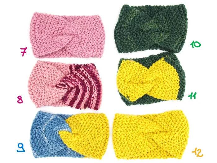 Fascia copri orecchie 100% Lana Merinos, 6 tonalità, Tintura Naturale - immagine 3