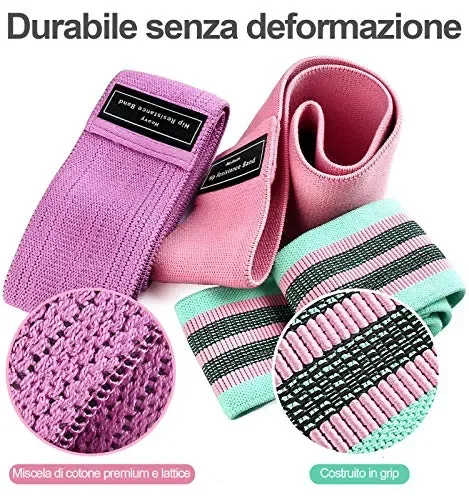 Fascia elastica per il fitness, set di cinturini la resistenza dell’anca… - immagine 3