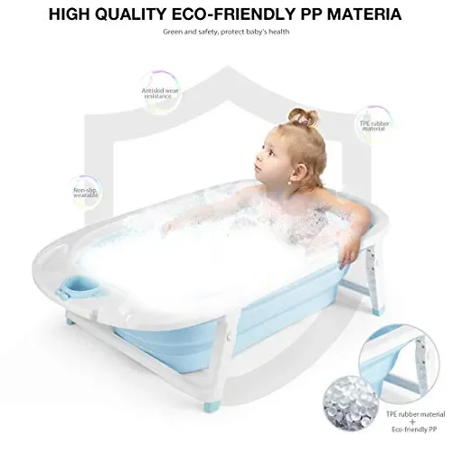 Fascol Vaschetta Bagnetto Pieghevole, per Bambino 0-36 mesi Azzurro - immagine 2