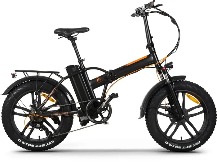 Fat-Bike Bicicletta Elettrica Pieghevole 36V a Pedalata Assistita 20″ 250W Urban Bike Nera